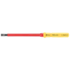 EMBOUTS/LAMES INTERCHANGEABLES ISOLE WERA KOMPAKT VDE 60 A FENTE/PLAT 1x5,5x157 mm JAUNE/ROUGE (VENDU A L'UNITE) -MARQUE ALLEMANDE POUR LES ATELIERS