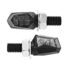 CLIGNOTANT UNIVERSEL REPLAY XRUN 5 6 LEDS MICRO FUME/NOIR (L 24mm / H 13mm / L 16mm) (HOMOLOGUE CE) (PAIRE)