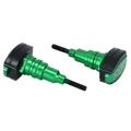 TAMPON DE PROTECTION MOTO POUR KAWASAKI 900 Z900, 650 Z650 ALU CNC ANODISE VERT/NOIR D.10mm (PAIRE) -AVOC