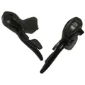 LEVIER/MANETTE ROUTE PATIN MICROSHIFT 8V. TRIPLE ALU NOIR COMPATIBLE SHIMANO (PAIRE SACHET POUR ATELIER)