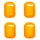 CABOCHON CLIGNOTANT SCOOT ADAPTABLE PEUGEOT 50 TREKKER, SQUAB AV+AR ORANGE (x4) -REPLAY