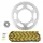 KIT CHAINE ADAPTABLE APRILIA 50 SX 2012>2017, SX SM 2012>2017 420 11x53 (DIAM COURONNE 108/123/6.5) (DEMULTIPLICATION ORIGINE) -AFAM