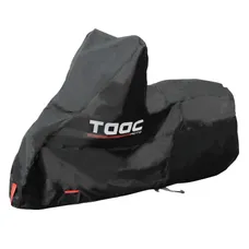 PROTECTIVE COVER MOTORCYCLE TAAC SUPER HYDROSCUD OXFORD 300D POLYESTER WATERPROOF/WATERPROOF 5000 mm SIZE S BLACK (186X86X124CM) (STRAP ANTI-FLOATING/EYELET LOCK)