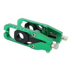 TENDEUR/AJUSTEUR DE CHAINE MOTO POUR KAWASAKI 900 Z900 ALU CNC ANODISE VERT (PAIRE) -AVOC