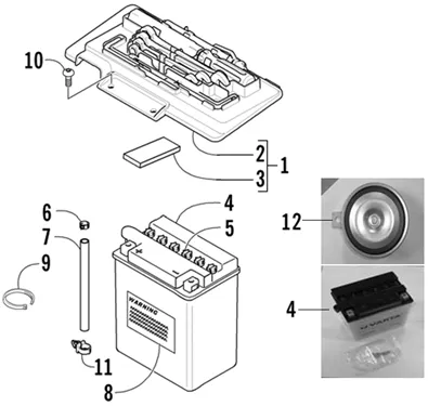 Relais - Batterie - Avertisseur sonore