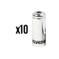 END CAP OF BRAKE CABLE OUTER 5 mm ALUMINIUM SILVER WATERPROOF (SOLD IN PACKS OF 10) -ELVEDES