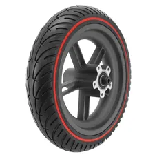 ROUE TROTTINETTE ARRIERE XIAOMI M365, ESSENTIAL, 1S (AVEC PNEU NOIR LISERET ROUGE 8,5 x2,00) -P2R