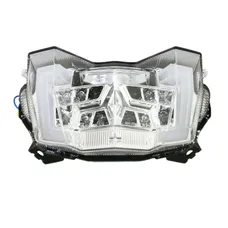 FEU ARRIERE MOTO ADAPTABLE YAMAHA 900 MT-09 2017> TRANSPARENT A LEDS AVEC CLIGNOTANT INTEGRE (HOMOLOGUE) -AVOC