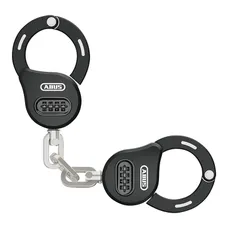 ANTIVOL VELO / TROTTINETTE A MENOTTE ABUS CHAIN CLAW A COMBINAISON / CODE LONGUEUR 100cm NOIR