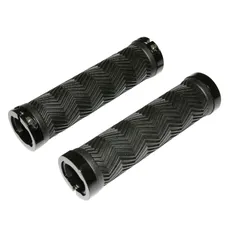 GRIP CITY/MTB NEWTON CHEVRONS BLACK WITH DOUBLE CLAMP BLACK L130MM (PAIR)