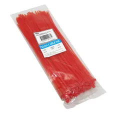COLLIER DE SERRAGE NYLON TYPE RILSAN 3,6x250mm ROUGE (VENDU PAR 100) -P2R