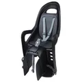 PORTE BEBE/SIEGE ENFANT ARRIERE POLISPORT A FIXER SUR PORTE BAGAGE FIXATION AVS+ GROOVY NOIR COUSSIN GRIS (9 A 22Kgs) HOMOLOGUE EN 14344