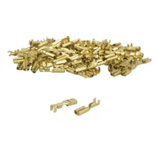TERMINAL ELECTRIC BRASS NOT INSULATED PLATE FEMALE 2.8 X 1 RS 7785 (SOLD WITH BAG OF 100 PIECES) -P2R SELECTION