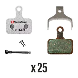 PLAQUETTE DE FREIN ROUTE SHIMANO DURA-ACE R9170, ULTEGRA R8070, TIAGRA R4770, RS805, RS505, RS405, RS305 (SWISSSTOP ORGANIC - DISC 34E) (VENDU PAR 25) - COMPATIBLE VAE