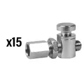 BOULON AJUSTEUR / TENDEUR DE CABLE ELVEDES POUR FREIN ROLLER BRAKE M6 LAITON (VENDU PAR 15)