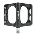 PEDAL MTB PLATEFORME DOWNHILL/BMX SWITCH LARGE FREERIDE ALUMINIUM CNC BLACK THREAD 9/16 WITH PICOTS (PAIR) 110X100MM