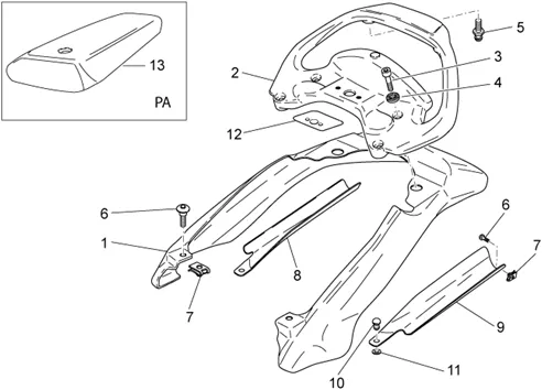 Carrosserie arriére - des.selle
