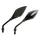 REAR-VIEW MIRROR SCOOTER REPLAY STREET GLOSS BLACK IMITATION LEDS ROD DIAMETER 10 (SOLD A PAIR) **