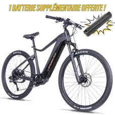 ELECTRIC BICYCLE/E-BIKE MTB 29 LEADER FOX KENT 2025 GREY MATTE 9-SPEED MID-DRIVE MOTOR BAFANG M510 36-SPEED 95NM BATTERY 20AH (19,5'' - H50CM - SIZE L - FOR ADULT OF 178 cm TO 185 cm)