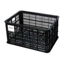 BASKET/CAISSE PLASTIC RECYCLE BASIL BLACK 40L FRONT/REAR (49X36X27CM) (POSSIBILITE OF FIXER WITH REF 150413)