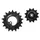 DERAILLEUR JOCKEY WHEEL AOPW TRIPEAK 12-18 TEETH CERAMIC 12X2-SPEED SHIMANO ULTEGRA R8100/105 R7100 BLACK (SET OF 2) (WARRANTY 4 YEARS)