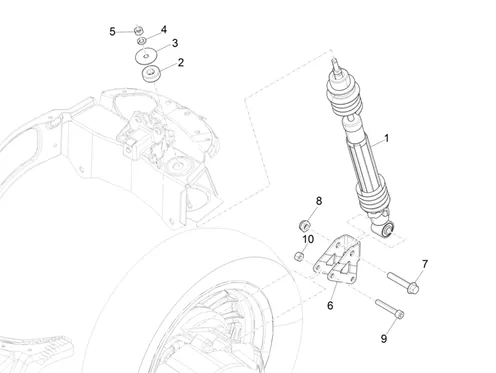 Suspension arrière - Amortisseur/s