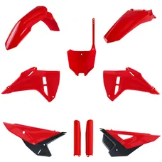 CARROSSERIE/CARENAGE MOTO MX HONDA 250 CRF R 2025>, 450 CRF R 2025> ROUGE HONDA (COULEUR OEM) (KIT PLASTIQUES 9 PIECES) -POLISPORT