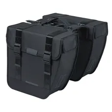 DOUBLE BICYCLE PANNIER BASIL TOUR 28L BLACK (34X14X34CM) MOUNTING KIT CARRIER MOUNTING KIT SYSTEM MIK (COMPATIBLE WITH 157030 INCLUDED)