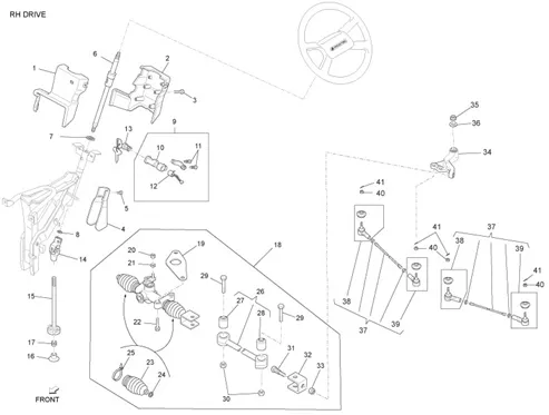 Articulation de direction (RHD)