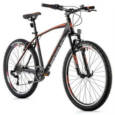 CONVENTIONAL BICYCLE MTB 26 LEADER FOX MXC BLACK MATTE/ORANGE 8-SPEED FRAME 18 INCHES (SIZE JUNIOR GARCON 156 TO 164 cm)