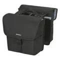 DOUBLE BICYCLE PANNIER BASIL GO 32L BLACK MOUNTING KIT VELCROS ON CARRIER - MOUNTING KIT SYSTEM MIK (COMPATIBLE WITH 157030 INCLUDED) (40X16X38CM)
