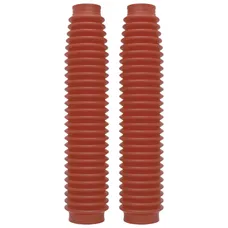 SOUFFLET DE FOURCHE MOTO POLISPORT ROUGE DIAM INT 41 ET 58 mm - LONGUEUR 350 mm (PAIRE)