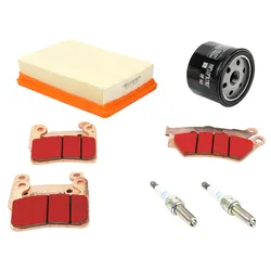 KIT ENTRETIEN MOTO ADAPTABLE BMW R 1250 GS, GS ADVENTURE, R, RS, RT 2019>2024 PLAQUETTE METAL FRITTE (PACK 7 PIECES) -SELECTION P2R PREMIUM
