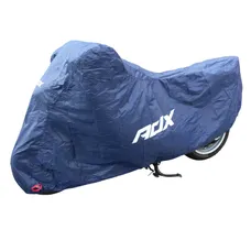 PROTECTIVE COVER MOTORCYCLE ANTI RAIN ADX TOTALEMENT WATERPROOF (246X104X127CM) XL BLUE DARK/LOGO WHITE (POLYESTER/BOUCLE OF FASTENING/OEILLETS LOCK)