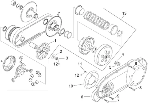 Variateur avec embrayage
