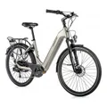 ELECTRIC BICYCLE/E-BIKE CITY 26 LEADER FOX LOTUS UNISEX SILVER 7-SPEED HUB MOTOR AR BAFANG 36-SPEED 45NM BATTERY 15AH (20'' - H52CM - SIZE L - FOR ADULT OF 178 cm TO 185 cm)