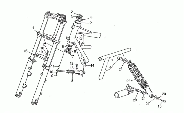 Fourche-suspension AR