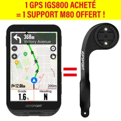 GPS / COMPTEUR iGPSPORT IGS800 COULEUR FULL TACTILE LCD - CARTOGRAPHIE / WIFI / ANT+ / AUTONOMIE 50H / MULTI FONCTIONS COMPATIBLE STRAVA ET KOMOOT EQUIVALENT GARMIN 840-1040