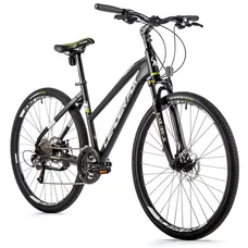 HYBRID BIKE 28" LEADER FOX TOSCANA 2023 "Lady" MATT BLACK- 9 Speed- Frame 18" - ( RIDER SIZE from 170 > 178 cm)