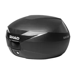 TOP CASE SHAD SH39 BLACK 39L WITH PLATE (BACKREST NOT INCLUDED) (CAPACITY 1 FULL-FACE HELMET + 1 OPEN-FACE HELMET) (L51XH32XP43CM) (D0B39100)