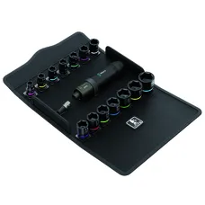 TOURNEVIS A FRAPPER WERA 2090/16 IMPAKTOR 1 3/8 DOUILLE DIAM 8 A 24 mm COUPLE DE DESSERAGE JUSQU'A 90 Nm NOIR (SET 16 PIECES) -MARQUE ALLEMANDE POUR LES ATELIERS
