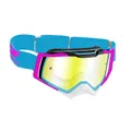 MASQUE/LUNETTES CROSS PROGRIP 3309 FL RAPID MULTILAYERED BLEU CLAIR/FUCHSIA/NOIR ECRAN MIROIR JAUNE ANTI-RAYURES/ANTI U.V./ANTI-BUEE (HOMOLOGUE CE-EN-N- AC-96025 REV.2)