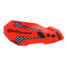 PROTEGE MAIN MOTO MX FLOW HONDA 250 CR 2007>, 250 CRF 2020>, 450 CRF 2009> (FIXATION UNIVERSEL GUIDON + FIXATION SPECIFIQUE VEHICULE) VERSION OUVERTE ROUGE/NOIR -POLISPORT
