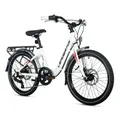 VELO MUSCULAIRE VTT 20 LEADER FOX GAMP 2026 FILLE BLANC 6V (TAILLE ENFANT 120 à 135 cm)