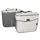 BICYCLE PANNIER SPORFABRIC S17 MOUNTING KIT CROCHET - EFFET CUIR GREY (LG33XL11XH28) (PAIR)