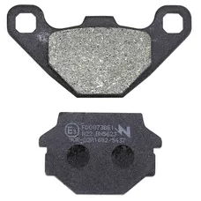 PLAQUETTE DE FREIN NEWFREN POUR PEUGEOT DJANGO 125 ALLURE-EVASION-SPORT 2014> / KYMCO 125 AGILITY 2008>2012 (L 85mm / 56mm - H 43mm / 37mm - P 8mm / 10.2mm) (FD0073BE) (ELITE ORGANIQUE)