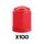 CAP OF VALVE MOTORCYCLE/SCOOTER/MOPED STANDARD PLASTIC RED (SOLD IN PACKS OF 100) -P2R SELECTION