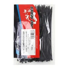 COLLIER DE SERRAGE NYLON TYPE RILSAN ARTEIN 2,6x200 mm NOIR (VENDU PAR 100) -PRO SERIES