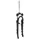 TREKKING FORK 28 " ZOOM SWIFT ALUMINIUM RESSORT/ELASTOMERE BLACK DEB. 45 mm PIVOT (200/60 mm) THREADED 1"1/8-28,6 OUTER COMPATIBLE DISC BRAKE/V-BRAKE WITH MOUNTING KIT FOR CARRIER