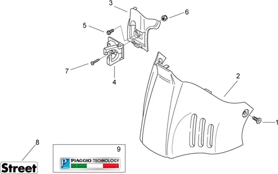 Carrosserie centrale III - cv r. pieds